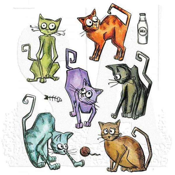 Tim Holtzティムホルツ スタンプ クレイジーキャット 猫 ネコ_Tim Holtz (#den)