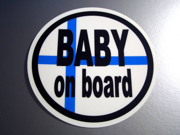 BC* Finland national flag BABY on board sticker * baby .... * car * BABY in CAR EU
