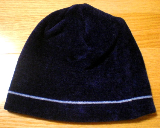 *1 times put on * cheap postage *APE velour material knitted cap / navy blue 