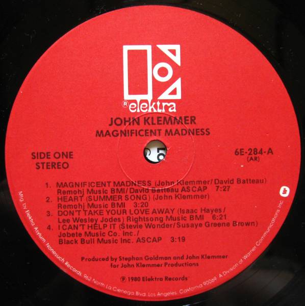 中古LP ジョン?クレマー John Klemmer マグニフィセント?マッドネス Magnificent Madness Don Grusin メロウ?グルーヴ