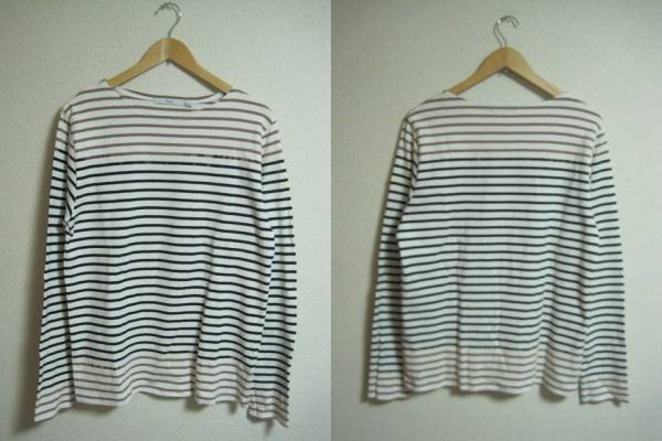 ★ .efiLevol エフィレボル マリンテイストボーダーカットソー size3 白 美品_画像1