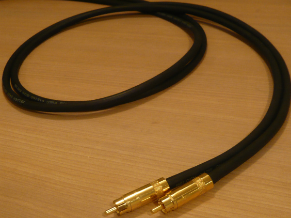 ★ RCAケーブル 2m 立井電線 SOFTEC MIC CORD 0.75sq 金メッキ (L.R識別処理可) ★