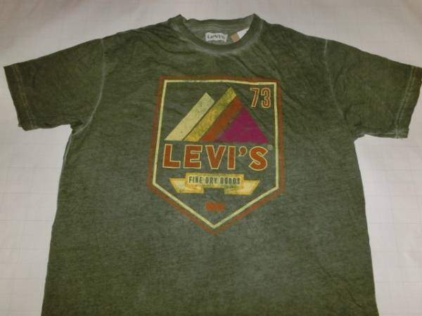USA покупка Levi's [Levi's STRAUSS & CO.] Logo принт футболка US L размер зеленый серия 