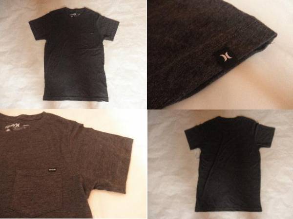 ◆本場USA購入 Hurley シンプルなポケット付TシャツUS S 濃灰◆_画像2