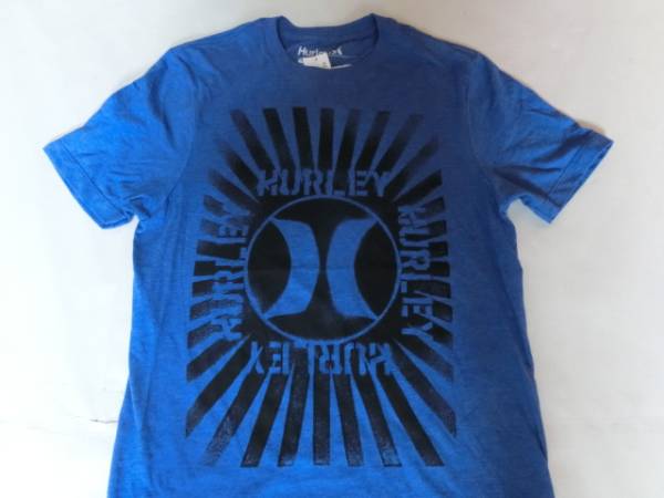 ★USA購入【Hurley】ソフト素材ロゴプリントＴシャツUS S ブルー_画像1