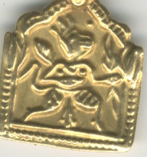 インド　金のお守り　ペンダント　ハヌマーン　19世紀　K22製_画像2
