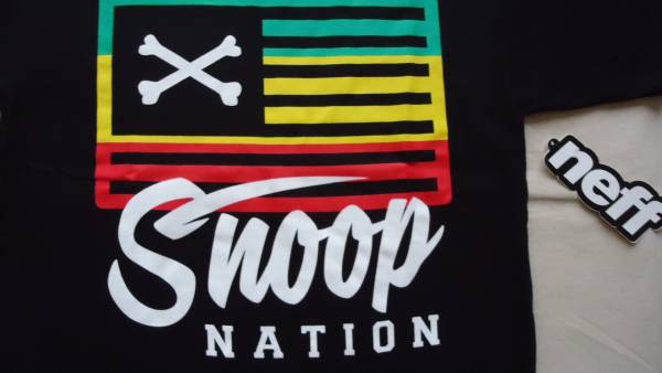 neff Snoop Nation Tee 黒 S ラスタ %off スノーボード ネフ スヌープ・ドギードック Tシャツ レターパックライト_画像2