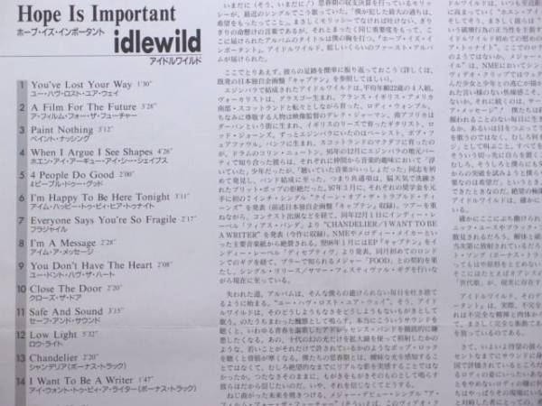 [國內(nèi)盤]アイドルワイルド「ホープ?イズ?インポータント/Hope Is Important」Idlewild