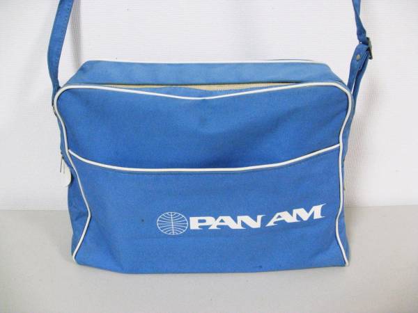 1970 годы б/у хлеб nam сумка (Pan Am) прямоугольный бледно-голубой #277