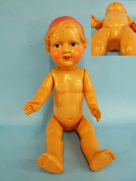 古い☆珍品*座/立*35センチ*セル人形*頭手足ゴム繋ぎ*昔玩具 古い☆珍品*座/立*35センチ*セル人形*頭手足ゴム繋ぎ*昔玩具