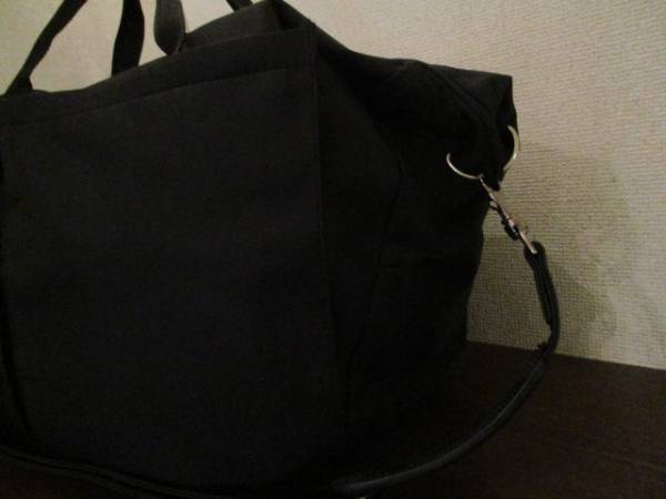  большой чёрный нейлон сумка "Boston bag" дорожная сумка (USED)91216)