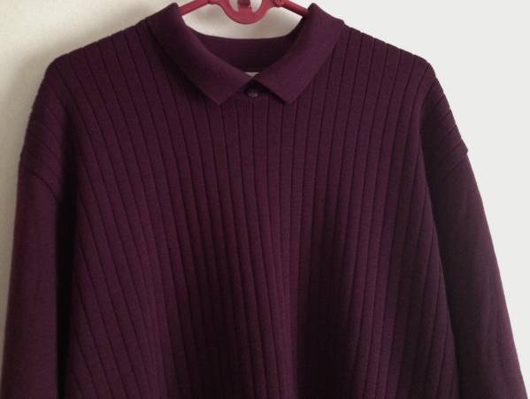 セーター　長袖　　Mサイズ　赤紫色　CHAT CHARMANT　　_画像1