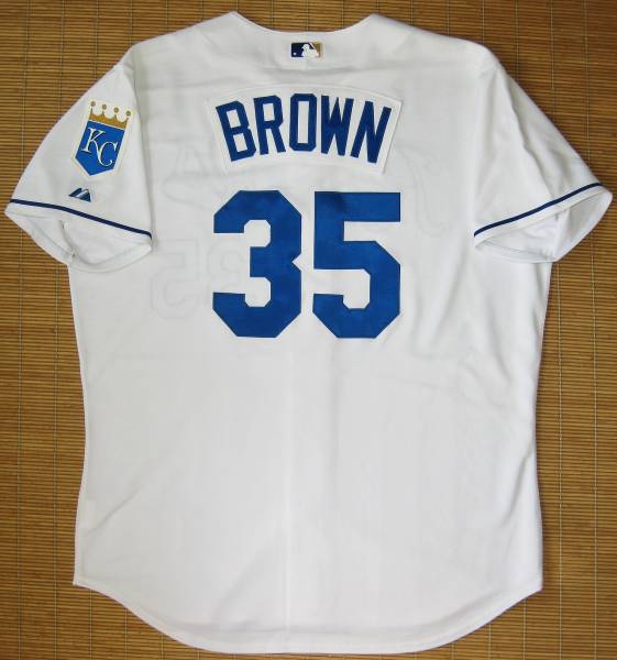 MLB 2007 カンザスシティ・ロイヤルズ #35 エミル・ブラウン Emil Brown(ニューヨーク・メッツ 実使用ユニフォーム/ジャージ/ホーム用 青木_画像2