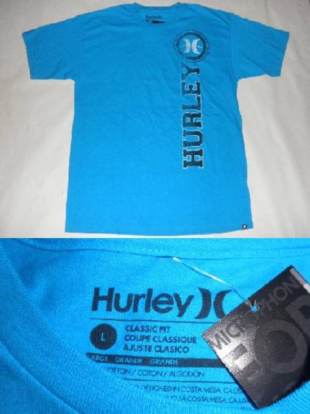 USA購入サーフ系 《Hurley》Classic Fit LOGOプリントT US L SAX_画像2