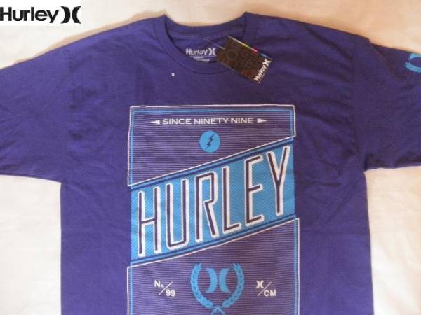 ◇本場USA購入 《Hurley》 Classic Fit プリントT US L パープル_画像1