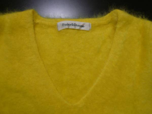  быстрое решение * Pinky & Diane Anne gola вязаный tops желтый цвет новый товар 