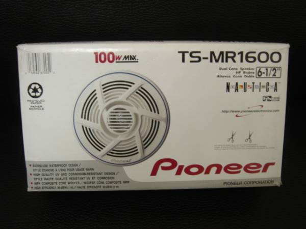 マリン用 2WAYスピーカー防水 PIONEER １６ｃｍ 新品 TS-MR1600