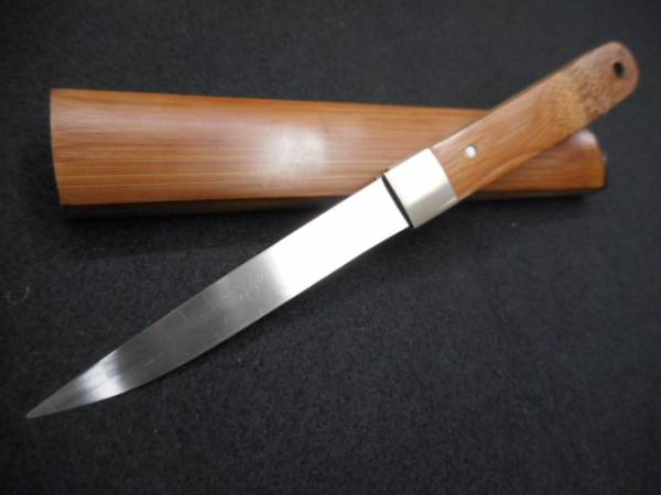 ナイフ　小型　ディスクナイフ　竹ハンドル　レターオープナー