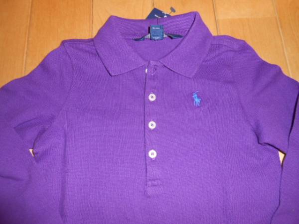 ●ラルフ●新品120cm 紫の裾フリフリ長袖ワンピ_画像2