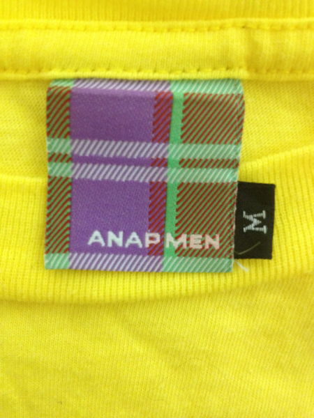 [ prompt decision old clothes ]ANAP MEN/ Anap / Logo T-shirt / short sleeves / yellow color / yellow /M size 