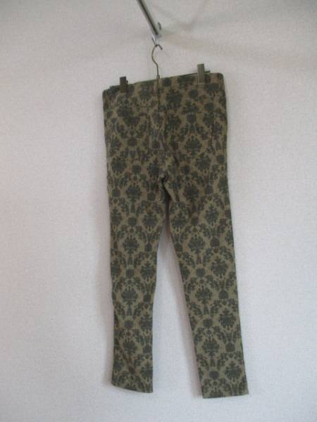 ANOTHERBRANCH( olive ) beige green pattern go in leggings pants (90516