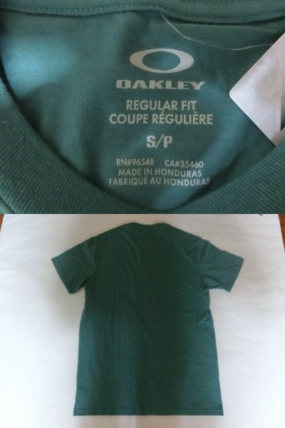 ★USA購入オークレー【OAKLEY】プリントTシャツUS Sグリーン 系