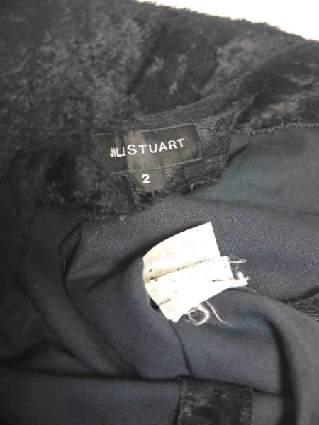 ジルスチュアート JILL STUART 黒 起毛 スカート 2 w823-75