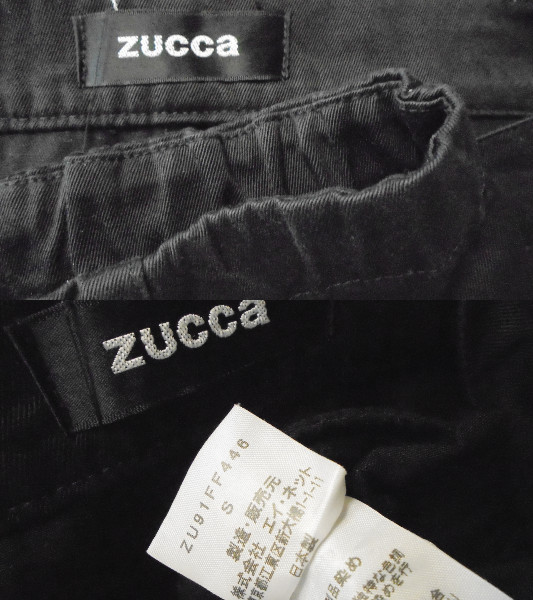 ZUCCa ズッカ コットンクロップドパンツ ハーフパンツブラック