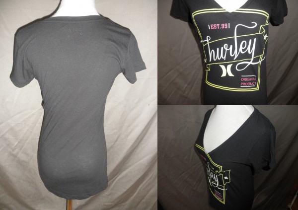 USA購(gòu)入 ハーレー『Hurley』綺麗なLOGOプリントVネックT US M BK