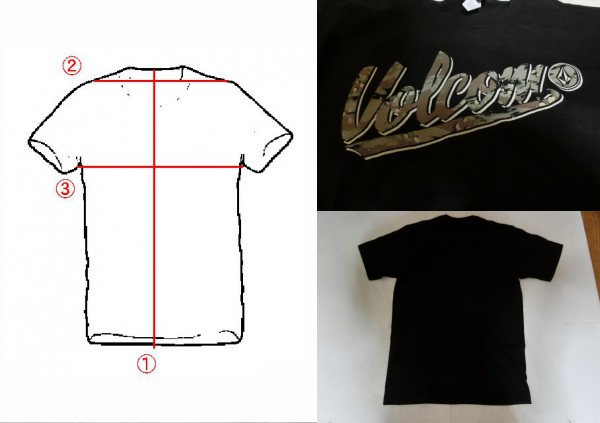 ☆USA購入 【Volcom】迷彩 筆記體ロゴプリントTシャツUS S BLK☆