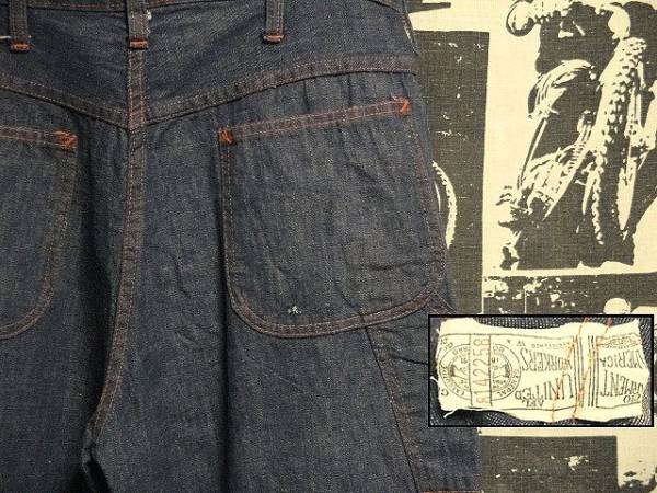 * состояние *. 1 шт. * Union билет есть Made in USA производства America производства Vintage хлопок Denim painter's pants рабочие брюки 70s70 годы ML