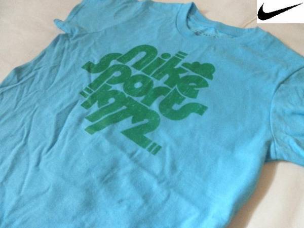 ◆USA購(gòu)入 Nike社制 レトロ風(fēng)プリントT US ガールズM サックス◆