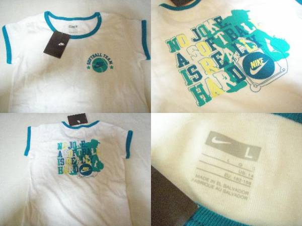 即決 USA購(gòu)入NikeガールズSoftballTeam袖短T USガールズL(14歳)