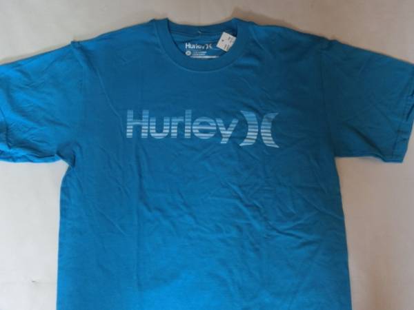 ★ハーレー【Hurley】CLASSIC FIT ロゴプリントＴ US L サックス