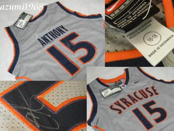 ☆本物 CarmeloAnthony Syracuse#15 直筆サインジャージおまけ付 ☆本物 CarmeloAnthony Syracuse#15 直筆サインジャージおまけ付