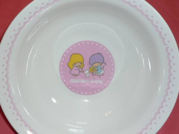 激レア！2003年 サンリオ キキララ (リトルツインスターズ) 陶器制 どんぶり&レンゲ