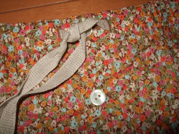  unused * Le Minor floral print Liberty cotton skirt *38