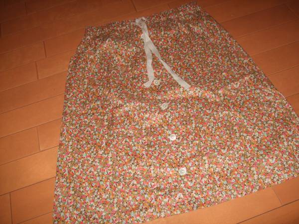  unused * Le Minor floral print Liberty cotton skirt *38