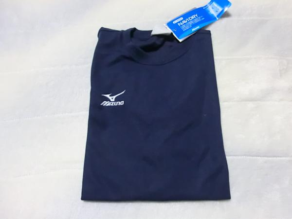 * new goods *MIZUNO Junior short sleeves shirt ound-necked 140cm/ navy 