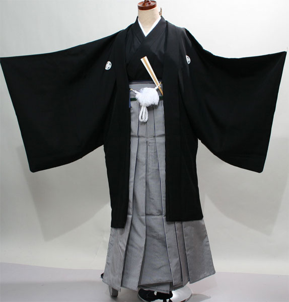 . attaching feather woven hakama full set for man polyester 7 days rental ( stock ) cheap rice field shop NO171011