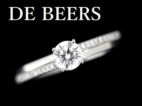  De Beers Pro mistake diamond 0.402ct G-VS2-3EX HC ring Pt950