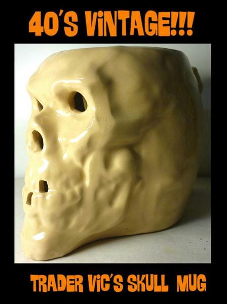 史上一番安い Vic's ★Trader トレーダー 雑貨 ヴィンテージ Mug skull Vintage 40s マグ 骸骨 ヴィックス その他