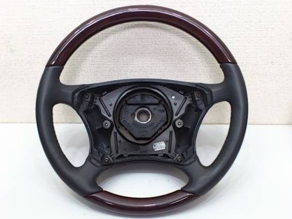  beautiful goods # wood / original leather combination original steering gear #W220.W215.⑫