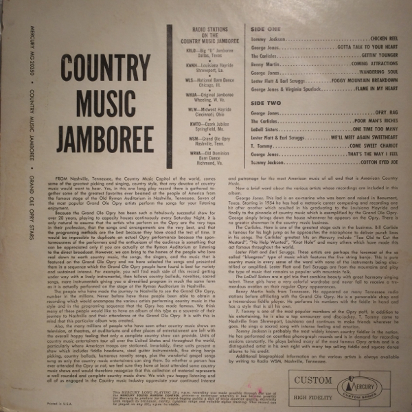 US Orig COUNTRY MUSIC JAMBOREE LP GEORGE JONES ロカビリー_画像2