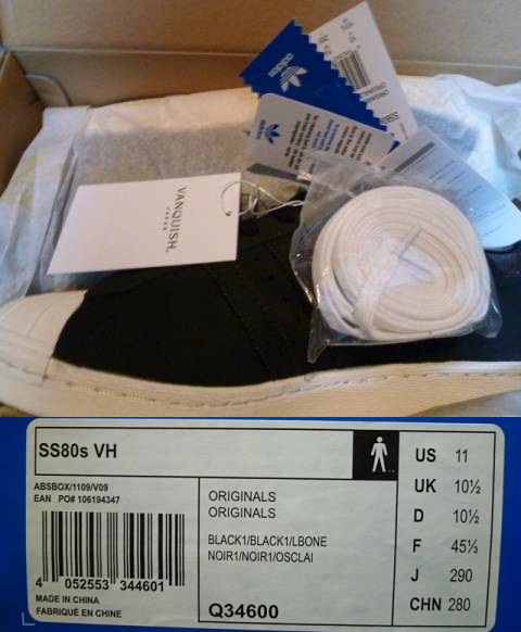 29cm US11 【adidas Originals for VANQUISH SS80s VQ 】Q34600