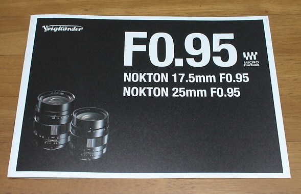 【カメラ カタログ】『フォクトレンダー ノクトン 17.5mm F0.95 / 25mm F0.95』レンズ/コシナ/8P/2012.1_画像1