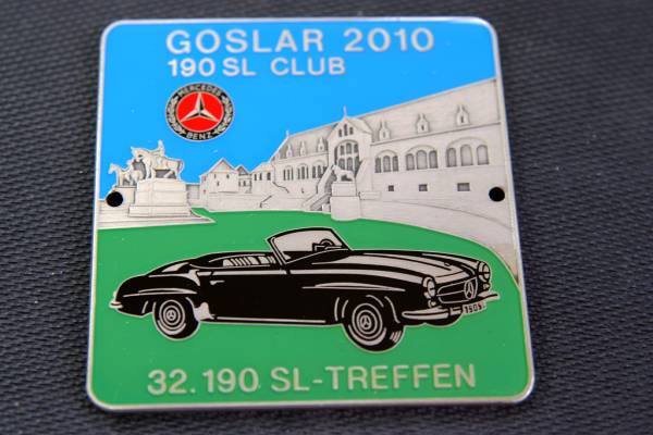 〇 Mercedes 190SL Club エンブレム Badge 2010 GOSLAR W80mm benz ocitye メルセデスベンツ W121 R121 独オーナークラブ32周年記念 限定_画像1