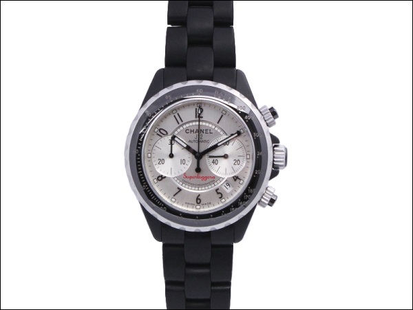 CHANEL シャネル J12 スーパーレッジェーラ H2004 腕時計 メンズ ラバー ジェイトゥエルブ 自動巻き クロノグラフ Super Leggera Watch 黒_画像1