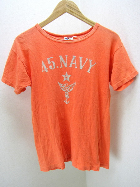 ■45RPM/フォーティファイブ★オレンジ胸ロゴTシャツ1/S相当■H_画像1