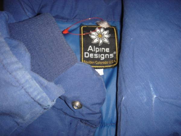  Vintage Alpine Designs Alpine дизайн с хлопком жакет OLD Old mountain parka USED б/у одежда 